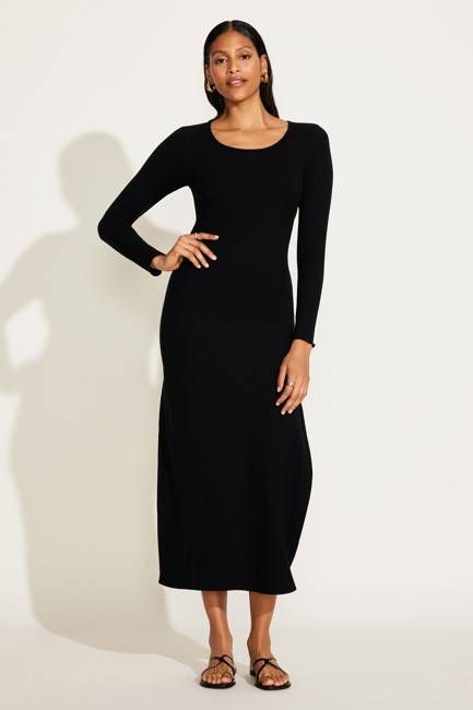 The Date Night Dress - Black Organic Rib