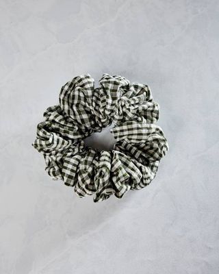 Black Gingham - Aspen Jumbo Scrunchie - Shop Andi