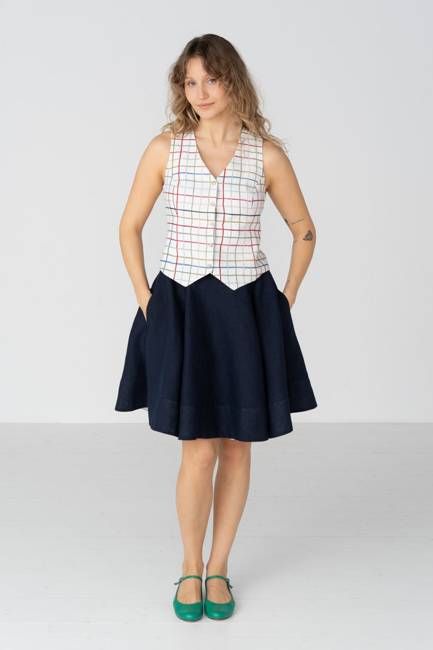 Wrap – Full-Circle Linen Mini Skirt