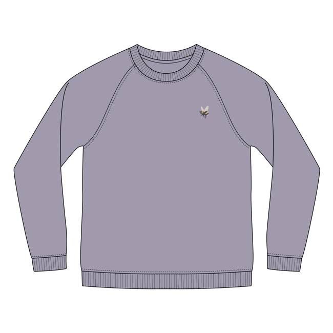 DEDICATED - Sweatshirt Ystad Bumblebee Cross Stitch Aura Purple