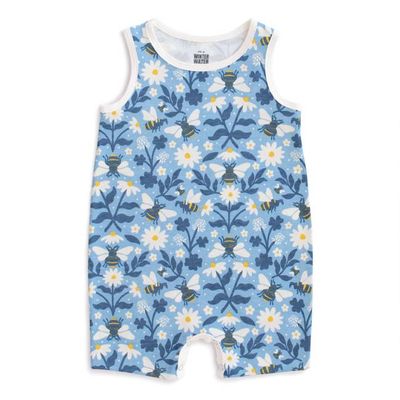 Tank Top Romper - Bees Blue