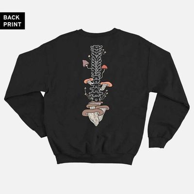 Botanatomy Spine Back Print Sweatshirt (Unisex)