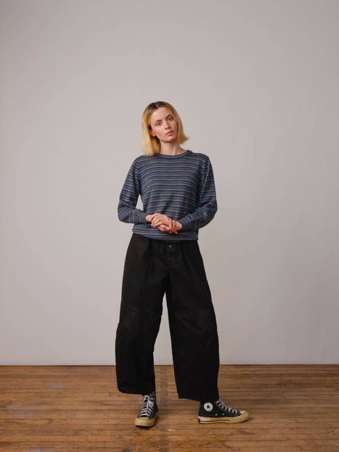 Long Sleeve Sweater Tee - Arándano