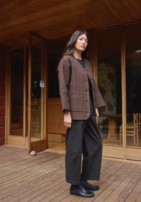 Quilted Jacket Walnut Stripe