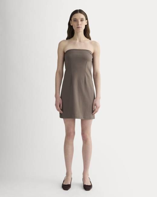 The Dream Strapless Mini Dress | Deep Taupe