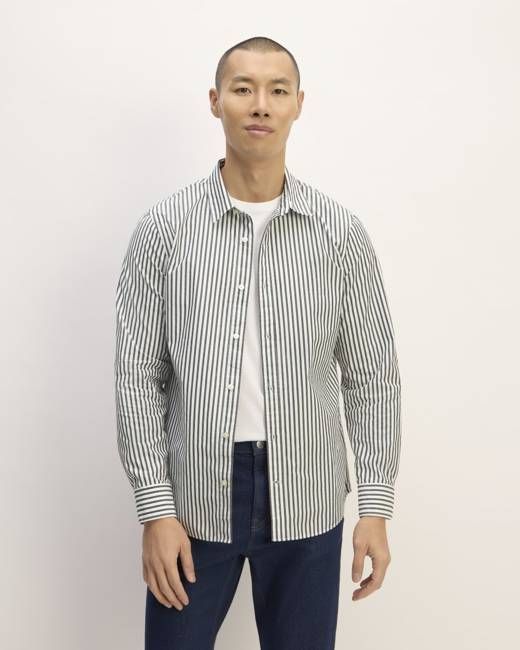 The Supima® Poplin Shirt | Optic White / Black