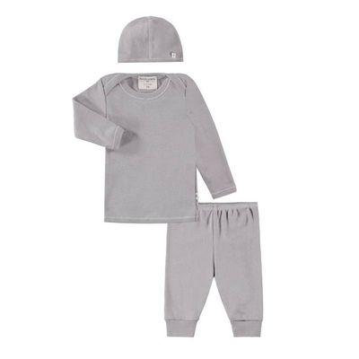 Rib Beanie, Lap Tee and Legging Set