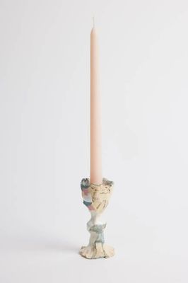Negraypunto Hand Made Ceramic Short Candlestick