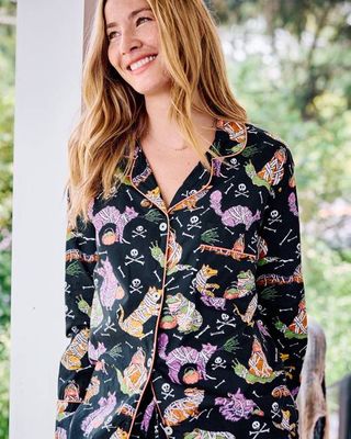 Monster Mash - Long Sleeve Top & Shorts Set - Haunted House