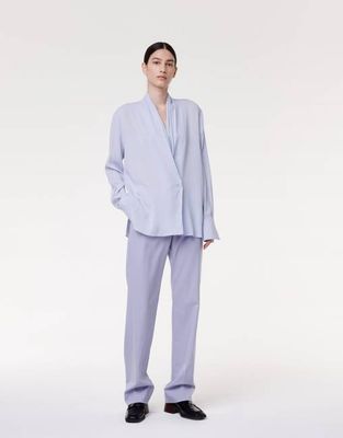 Gathered Neckline Blouse | Lilac