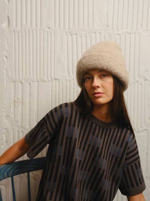 Bauhaus Short Sleeve Sweater Tee - Fluorite