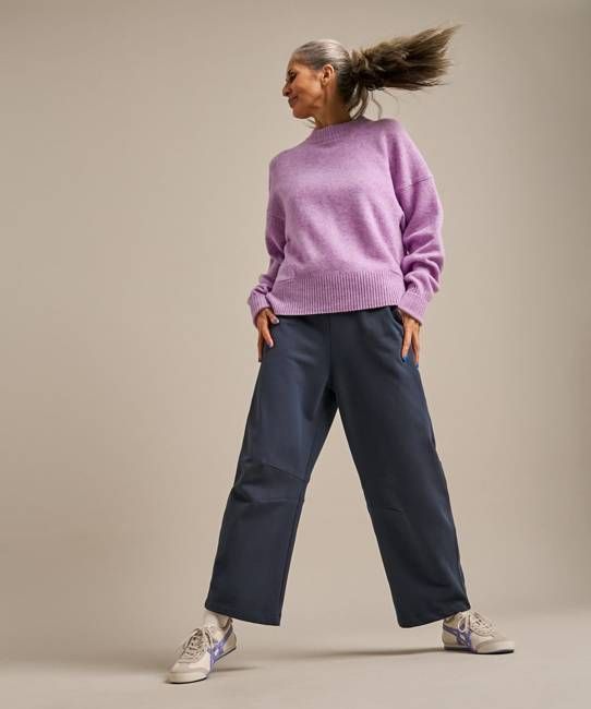 Throw On Knitted Crew Neck Jumper