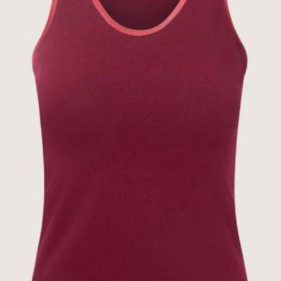 Bio Tanktop aubergine / Dots rot - kaufen