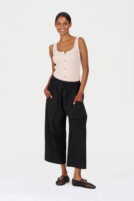 CLEO Organic Cotton Trouser - Black