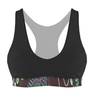 Recycling Bikini-Top Ijoris Blomma (schwarz) - kaufen