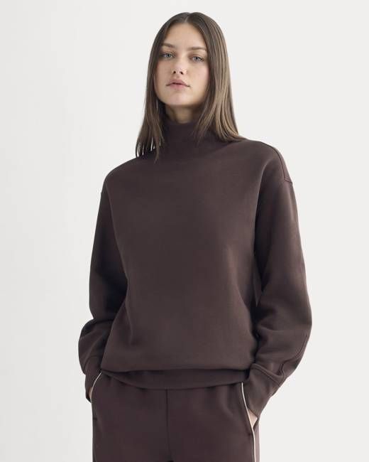 Luxe Fleece Turtleneck | Dark Chocolate