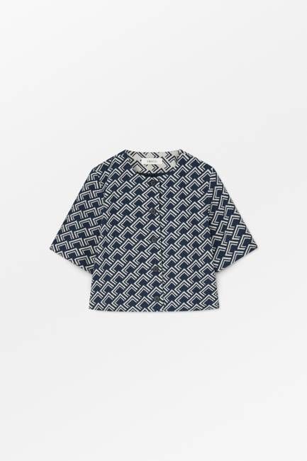 Hill blouse - Navy/Beige
