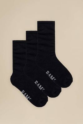 Bamboo Socks Heavyweight Classics Black 3 Pairs