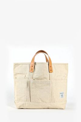 Canvas Construction Tote in Natural