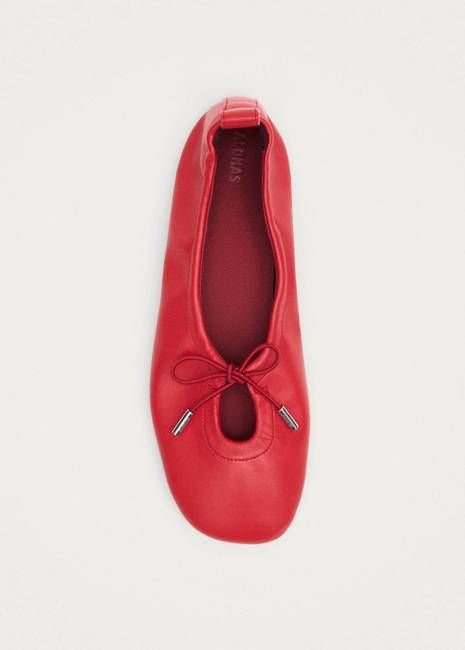 Rosalind Red Vegan Leather Ballet Flats