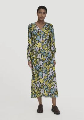 Ankle-length dress made of LENZING™ ECOVERO™ satin