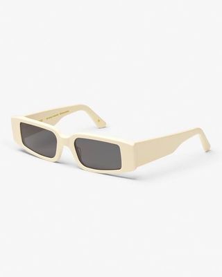 Sunglass 05 - Ivory White Solid - Black