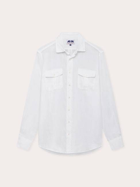 Men's White Andros Hemp Shirt