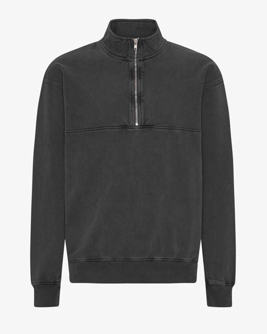 Organic Quarter Zip - Faded Black