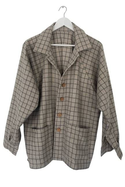 NEW! Neutral Check Wool Shacket