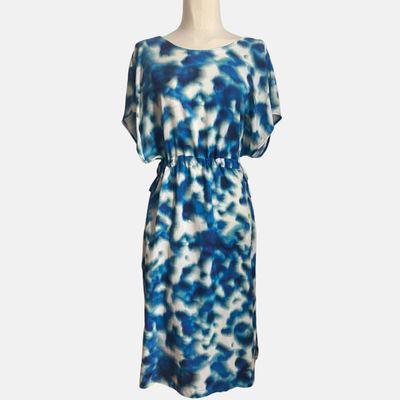 Twist dress Water print