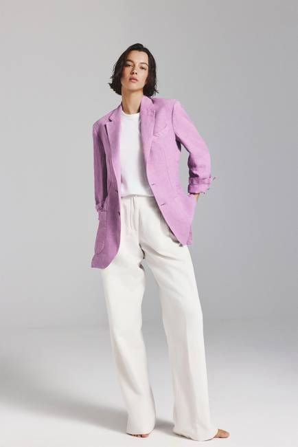 LAPO BLAZER IN LAVENDER HEMP