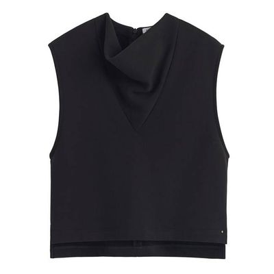 Terry Gusset Neckline Top