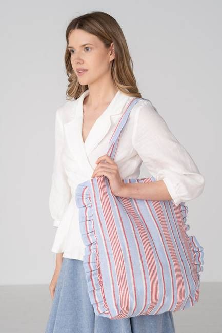 Ruffle Tote Bag