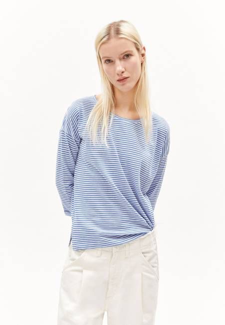 SIANAA LOVELY STRIPES| blue bloom-oatmilk