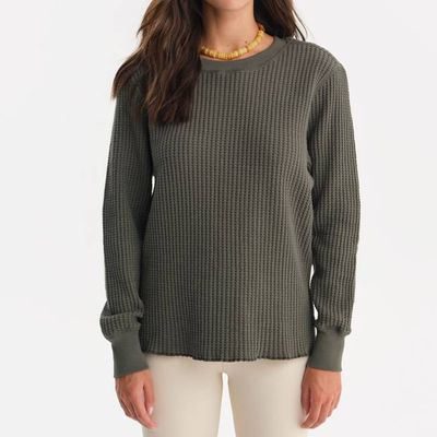Organic Waffle Crew Top