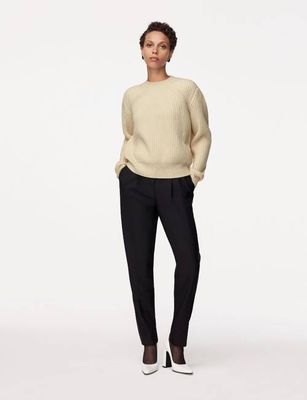 Cashmere Ribbed Sweater | Ivory