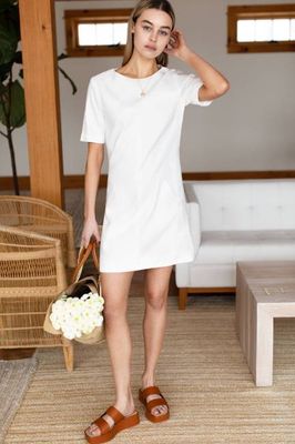 60s Pernille Dress - Ivory Linen