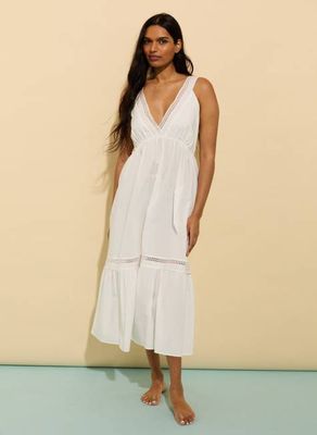 Brittany Organic Cotton Broderie Detail Nightgown