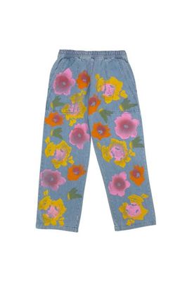 Floral Denim Ocean Pant