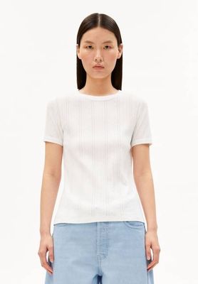 POINTELLE T-SHIRT | white