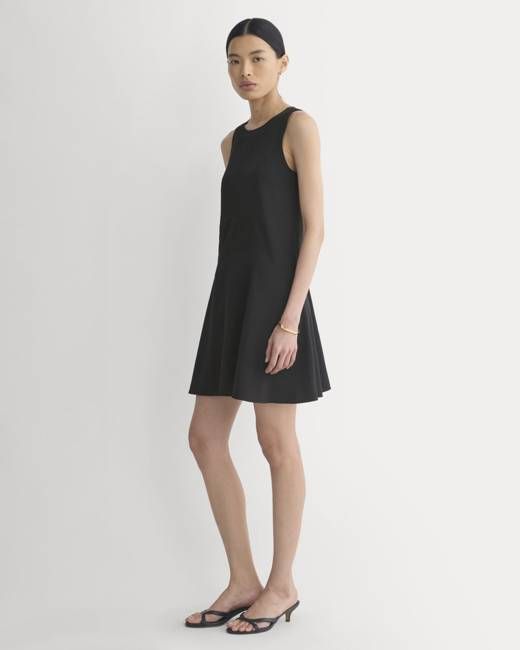 Drop Waist Mini Dress | Black