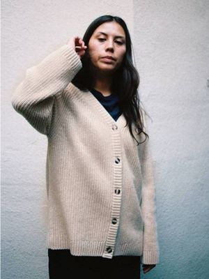 Kristina Rippstrickjacke Oat | Nudie Jeans