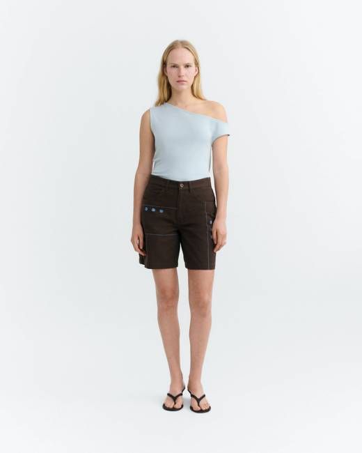 Shorts hand embroidered sole mio Luisa