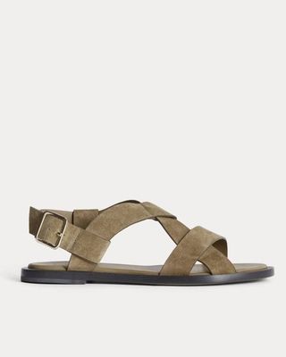 The City Strap Sandal | Sand Suede