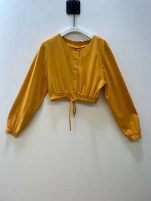 Tiva Organic Cotton Jersey Top in Ochre S Preloved