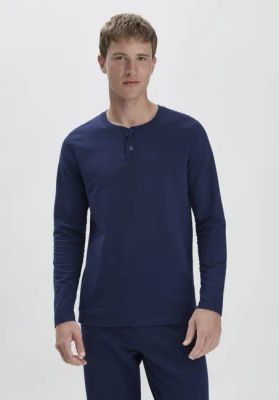 Lounge shirt regular made of organic cotton with kapok