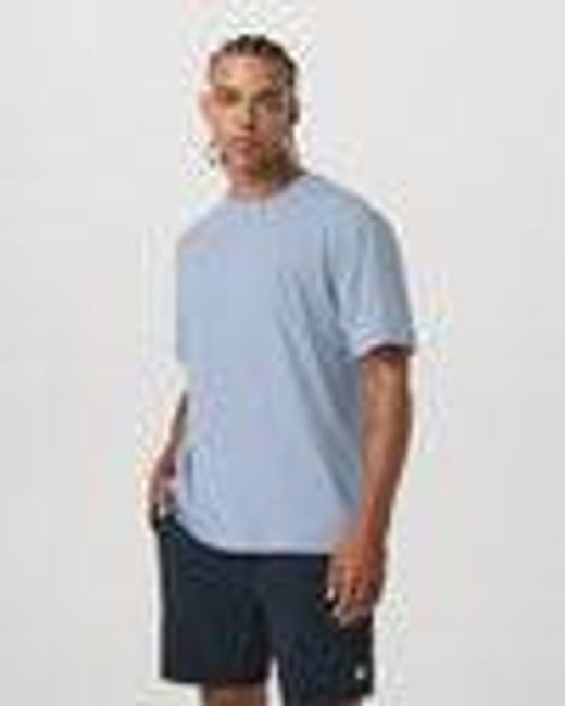 Short Sleeve Vuori Heavyweight Cotton Tee-Relaxed Fit | Blue Dusk | Vuori