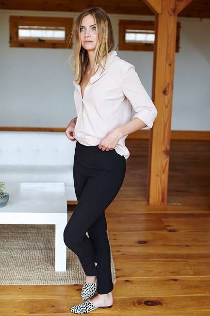 Pencil Pant - Jet Double-faced