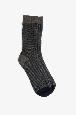 DARK GREY TWO-TONE SOCKS