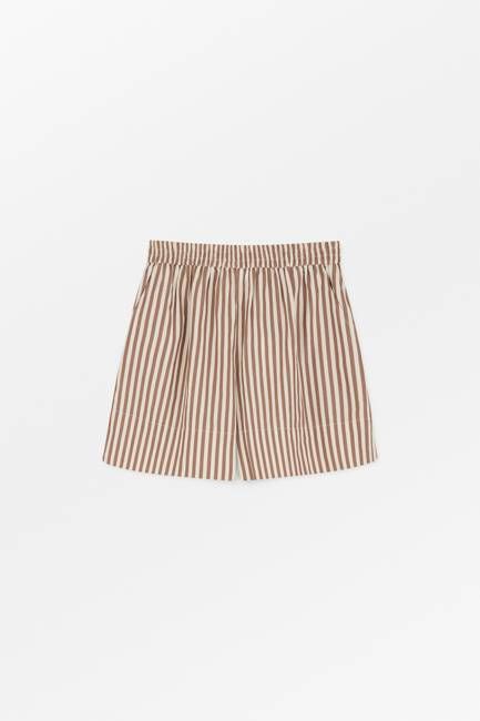 Vetiver shorts - Brown/Ecru stripe